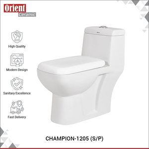 Exportador de Origen Indio que Vende Inodoro de Una Pieza de Cerámica para Instalar en el Suelo, Fabricado en India, para Uso Doméstico y Hotelero - Product Image 2