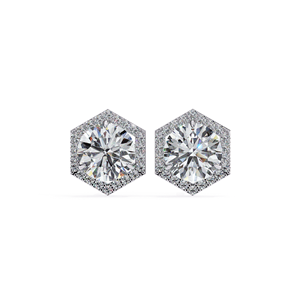REYES Luxury 14K Solid Gold Rhodium Plated Fine Jewelry GRA Certified 925 Sterling Silver Round Cut 1.5Ct Moissanite <b>Earrings</b> - Product Image 5