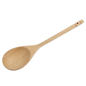Cuchara de Cocina de Madera Natural al por Mayor con Bordes Suaves, Utensilio de Cocina Multiusos para Remover, Mezclar y Servir - Product Image 2