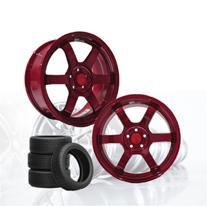 Jantes de voiture en alliage d'aluminium 3R CANDY RED JDM VOLK 17 pouces 5 trous 100 04115-V40 - Product Image 1