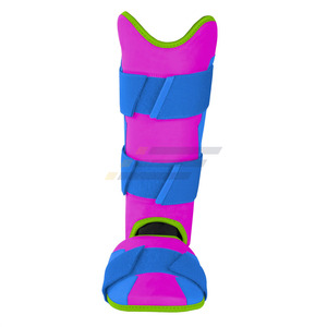 สนับแข้งเบสบอล PU สีเหลืองน้ำเงิน พร้อมลายพิมพ์แบบ Sublimation อุปกรณ์ป้องกันสำหรับนักกีฬาเบสบอลและซอฟต์บอลสำหรับผู้ใหญ่ - Product Image 1