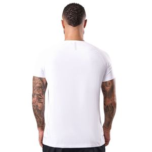 Mens <b>White</b> Performance Training T Shirt Crew Neck Short Sleeve Athletic Gym Workout Running Casual Sportswear Activewear <b>Tee</b> - Product Image 2