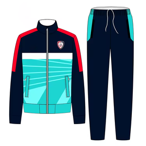 Ensemble d'uniformes de football personnalisés OEM avec impression par sublimation, maillot de football à manches courtes, t-shirt d'entraînement, veste et survêtement, kit d'équipe - Product Image 5