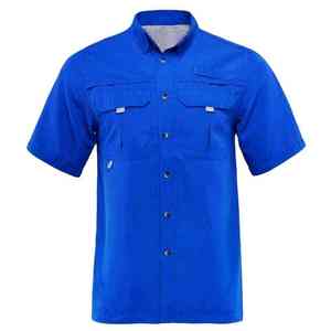 เสื้อโปโลตกปลาผู้ชาย UPF 50 พิมพ์ลายพืชด้วยเทคนิคซิลค์สกรีน แห้งเร็ว ผ้ายืดสแปนเด็กซ์/โพลีเอสเตอร์ 180 กรัม แขนสั้น แบบสวม ไซส์พลัส - Product Image 3