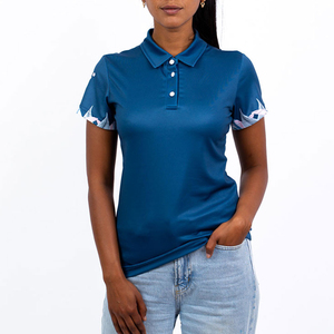 Polo Deportivo de Secado Rápido para Mujer, Transpirable, de Manga Corta, con Estampado Sublimado - Product Image 1