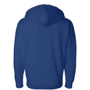 เสื้อฮู้ดดี้ผ้าฟลีซคอตตอนสีพื้นสำหรับฤดูหนาว ระบายอากาศได้ดี มีซิปและกระเป๋าข้าง พร้อมป้ายแบรนด์ส่วนตัวสำหรับผู้ชาย - Product Image 2
