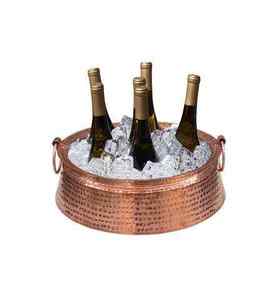 Aluminium Made Premium Metal Beverage Tub with <b>Gold</b> Trim and Handles Modern Oval <b>Ice</b> <b>Bucket</b> for Beer Wine Drinks Party Bar - Product Image 4
