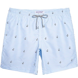 Shorts de bain pour hommes en polyester tissé avec bordure contrastante, imprimé AOP, élastique en nylon, séchage rapide, décontracté, fournisseur du Bangladesh - Product Image 3