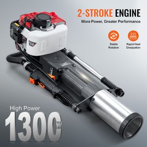 Piqueuse de poteaux portative à essence 52 cm³, moteur 2 temps, 1300 W, pour piquage de clôtures et piquage de poteaux en T, modèle HE Post Hole Diggers - Product Image 4