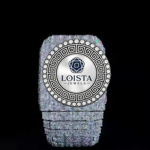 นาฬิกาข้อมือผู้ชาย LOISTA สแตนเลสสตีลหรูหรา ประดับเพชรโมอิสซาไนต์ VVS อัตโนมัติเต็มรูปแบบ หน้าปัดแบบอารบิก ควอตซ์ ทันสมัย - Product Image 2