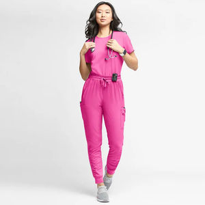 Ensemble de blouses médicales unisexes personnalisables avec logo – Tenue chirurgicale et uniforme médical pour médecins et personnel hospitalier (haut et pantalon jogger) - Product Image 3