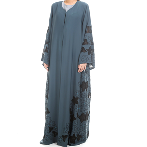 Robe Abaya sur mesure pour femmes, style Dubaï, avec hijab, antistatique, service OEM, en polyester et coton de haute qualité, longueur au sol, Kaftan Abayas - Product Image 4