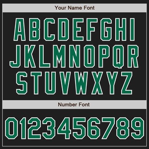 Uniforme de Fútbol Americano Negro y Verde en Oferta, Tela Ligera de Alto Rendimiento, Bordado Personalizado, Impresión por Transferencia de Calor - Product Image 3