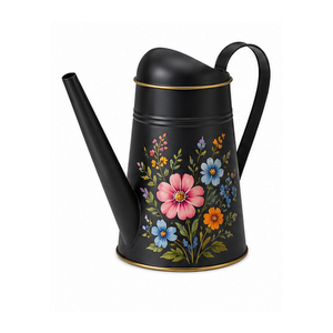 Regadera de Zinc Galvanizado con Diseño Floral para Jardinería, Acabado Duradero, Capacidad de 1.5L - Product Image 2