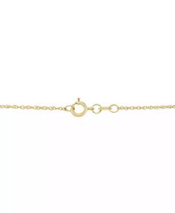 Collana leggera in oro giallo 14k, catena in corda leggera da 16 "(1mm) | Machy's - Product Image 4
