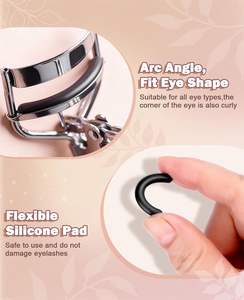 Recourbe-cils en acier inoxydable noir pour toutes les formes de yeux et outil de beauté pour recourber les cils - Product Image 4