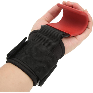 Support de poignet réglable avec protection de la paume rouge et fermeture auto-agrippante pour la protection lors de l'entraînement musculaire - Product Image 5