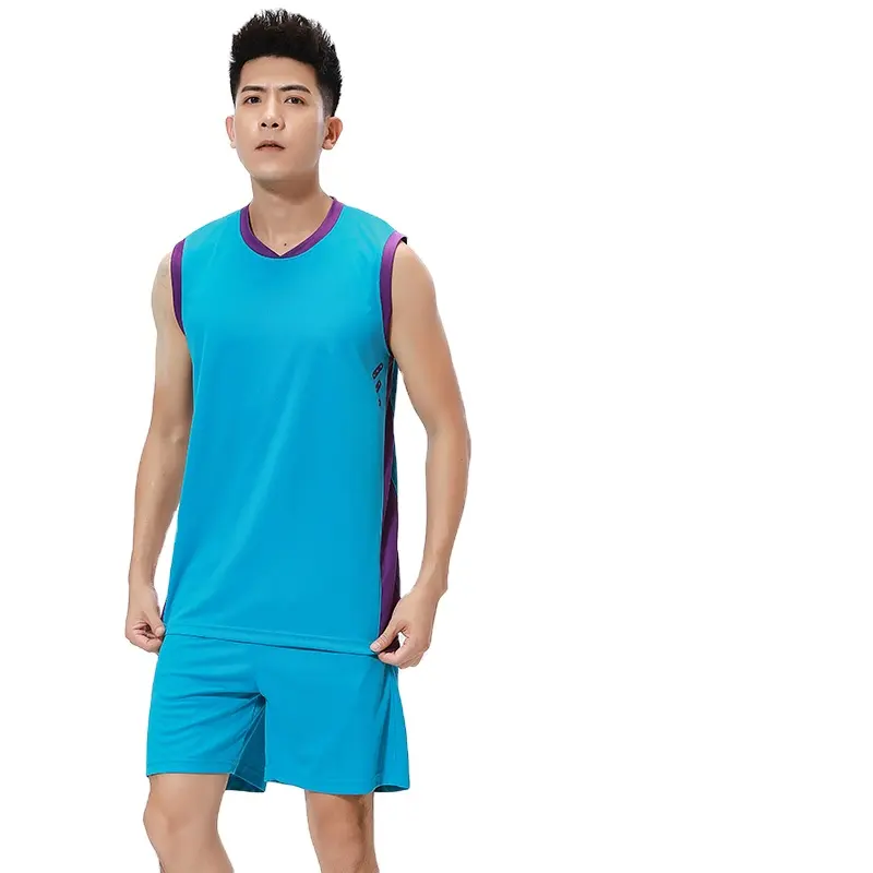 Ropa deportiva de manga corta al por mayor con logotipo personalizado camiseta de voleibol de alta calidad uniforme de bádminton para hombre