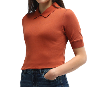 Chemises polo à manches courtes pour femmes, élégantes, avec col rabattu, en tissu de coton doux, pour un style décontracté ou professionnel ou pour porter comme un polo - Product Image 5
