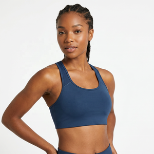 Soutien-gorge de sport bleu marine pour femme avec dos nageur, idéal pour le yoga et les tenues de sport - Product Image 5