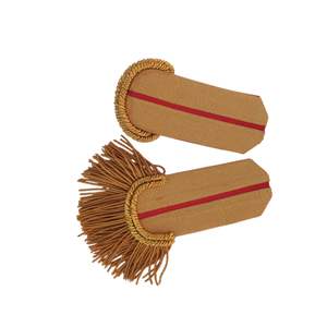 Vestido con hombreras de algodón, diseño de hojas doradas bordado a mano, lavable, con borde cortado a láser, espalda y tirantes rojos, sin insignias. - Product Image 6