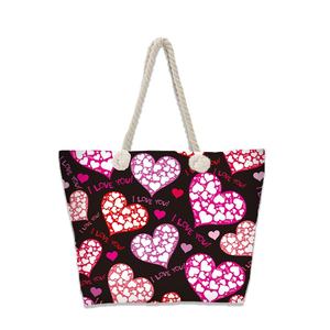 Bolsa de compras con imagen principal del Día de San Valentín, bolsa de almacenamiento de gran capacidad para mujer, bolso de hombro informal para exteriores - Product Image 1