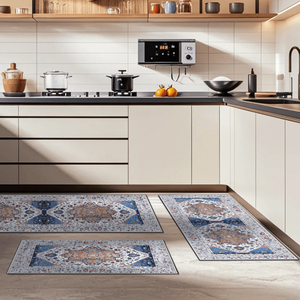 Set di 3 Tappeti da Cucina Boho Antiscivolo, Spessi e Lavabili, con Tappeto Runner e Tappetini Durevoli per Pavimenti da Cucina - Product Image 3