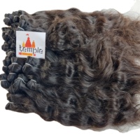 Extensions de cheveux humains ondulés double trame à ondulation profonde, couleur naturelle, noir, tissage en gros, bon marché