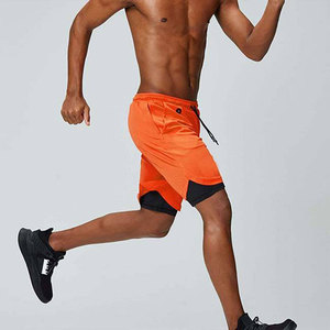 Shorts d'été respirants pour hommes, taille mi-haute, avec cordon de serrage, séchage rapide, qualité supérieure, pour la gym, la course, l'entraînement et les activités de plein air, personnalisables OEM. - Product Image 2