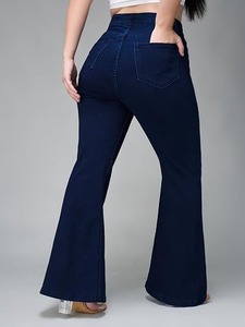 Women's <b>Boot</b> Cut Jeans-Abdul Royal World Export ARWE-254 Denim Cotton Color Fade Proof Vintage Style Mid Waist Regular Fit - Product Image 2