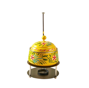 Handmade Metal Round Chafing <b>Dish</b> Enamel Print Food Warmer Buffet Chaffing <b>Dish</b> With Lid & <b>Stand</b> For Wedding Hotels Supplies - Product Image 2