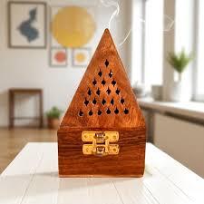 Incense Arab Bakhoor burner Set <b>Pine</b> Wood Pyramid Wooden Arabic Incense Wood Stick Holder burner <b>Box</b> - Product Image 4