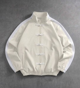 เสื้อแจ็คเก็ตกันลมผู้ชายแบบ Private Label สำหรับชุดนักศึกษา สไตล์เรโทร แทร็ค สไตล์ รับผลิต Private Label ปริมาณสั่งซื้อขั้นต่ำน้อย - Product Image 5