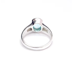 Oval Cut Blue Topaz <b>Statement</b> <b>Ring</b> Made 925 <b>Silver</b> Luxury Jewelry for Engagement & Wedding Parties - Product Image 4