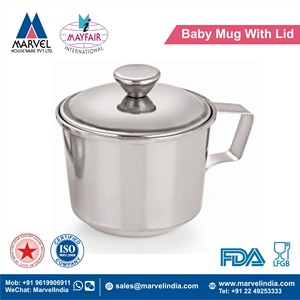Wholesale Eco-Friendly Stainless Steel Hot/Cold Beverage <b>Mug</b> Lid for Women Office Cup Chrome Finish <b>6</b>-12 Hours Thermal - Product Image 3