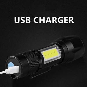 Set di 2 Torce LED Ricaricabili USB, Piccole e Nere, per Campeggio e Lavoro - Solo Ritiro in Personale USPS.TK/TMEU - Product Image 5