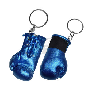 Porte-clés en cuir PU pour la maison, le bureau ou la voiture, à suspendre au rétroviseur, mini gants de boxe tendance, vente chaude - Product Image 1