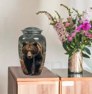 Urna con diseño de oso de pradera morado para cenizas de adultos, urna conmemorativa para cenizas humanas, recuerdo decorativo, tributo. - Product Image 4