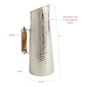 Carafe simple et élégante aux accents de grenade dorée, idéale pour la décoration intérieure, les repas et le service des invités, en provenance d'Inde. - Product Image 4