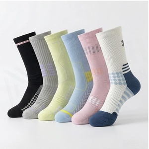 Crew Athletic <b>Socks</b> Geometric Pattern Anti-Slip <b>Running</b> <b>Socks</b> for Adults Spring Season - Product Image 1