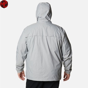 Veste coupe-vent imperméable à capuche pour homme Hexaplus Industries, tissu polyester/nylon, style décontracté d'hiver, fermeture éclair réglable - Product Image 6