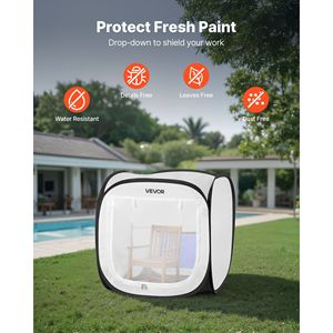 Tenda Portatile Pop-Up per Verniciatura a Spruzzo 40,5 x 40,5 x 43 cm con Porta a Rete per Accessori Tenda Verniciatura - Product Image 5