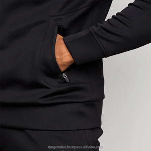 Personnalisé 2021 survêtements mode formation Jogging porter pour hommes 1/4 quart Zip pull chemise - Product Image 5