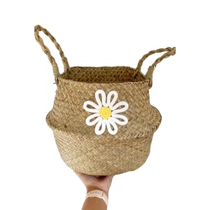 Best Selling Rainbow Seagrass Belly Storage <b>Basket</b> Luxury <b>Gift</b> Box <b>for</b> Mother Day/Holidays/Birthday From Vietnam - Product Image 3