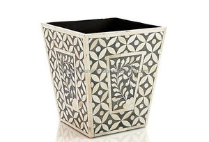 Pot de fleurs décoratif en résine, incrustation d'os, pour jardin et bar, couleur naturelle, à vendre, meilleure qualité polie - Product Image 3