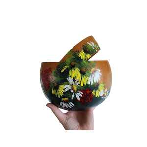 Cestas de calabaza ecológicas hechas a mano con calabaza natural seca, cesta de almacenamiento rústica para decoración del hogar y vida sostenible - Product Image 1