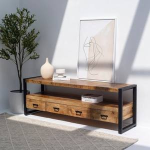 Mueble de TV de Diseño Industrial Vandana Lunaris Nova, Consola de Entretenimiento Moderna de Metal y Madera - Product Image 3