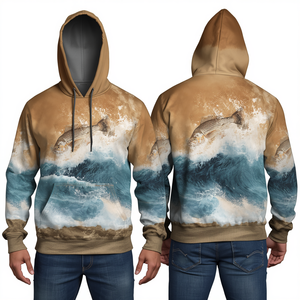 เสื้อฮู้ดตกปลาแบบระบายอากาศได้ดี รุ่น Coastal Wave Amber Snapper UPF 50 ไซส์พลัส สำหรับกิจกรรมทางทะเล - Product Image 2