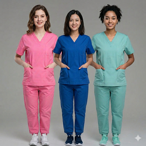 Newly Released Customized V-Neck Viscose Fabric <b>Scrub</b> set uniform for medical staff - Product Image 2