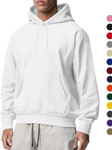 เสื้อสเวตเชิ้ตแขนยาวลำลอง โพลีเอสเตอร์ สีพื้น ปักโลโก้ได้ สตรีทแวร์ เสื้อฮู้ดดี้ผู้ชายเรียบง่าย ขายส่งจากโรงงาน - Product Image 1